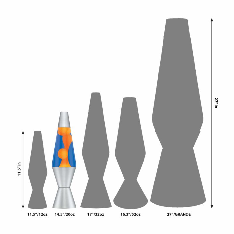 14.5” LAVA Lamp – Orange/Blue/Silver - US 1736