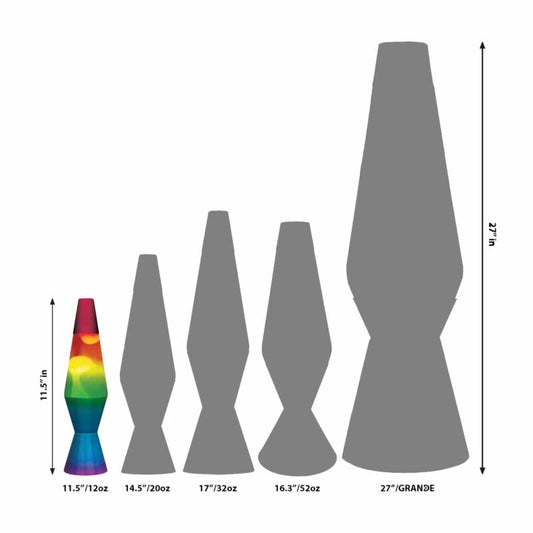 11.5″ LAVA Lamp Rainbow – White/Tricolor - US 5760