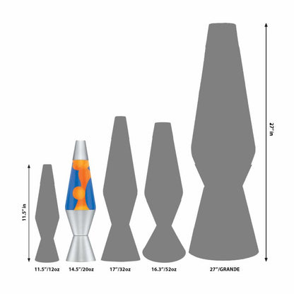 14.5” LAVA Lamp – Orange/Blue/Silver - US 1736