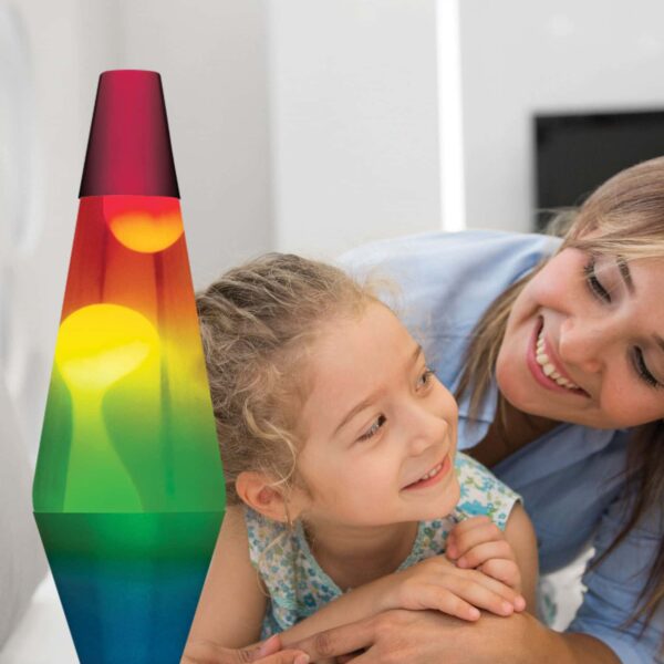 14.5” LAVA Lamp Rainbow – White/Clear/Tricolor - US 3943