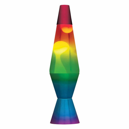 14.5” LAVA Lamp Rainbow – White/Clear/Tricolor - US 3943
