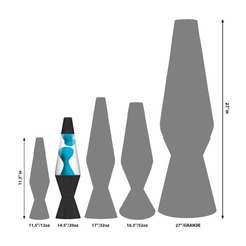 14.5″ LAVA Lamp Neon – Blue/Clear/Black - US 6142