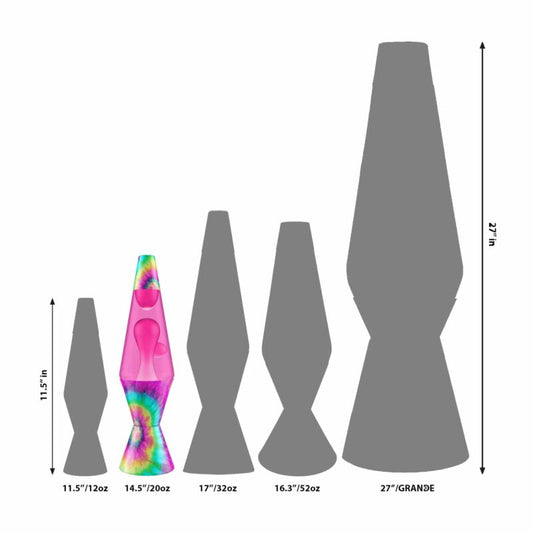 14.5″ LAVA Lamp – Tie Dye Pink Spiral - US 1856