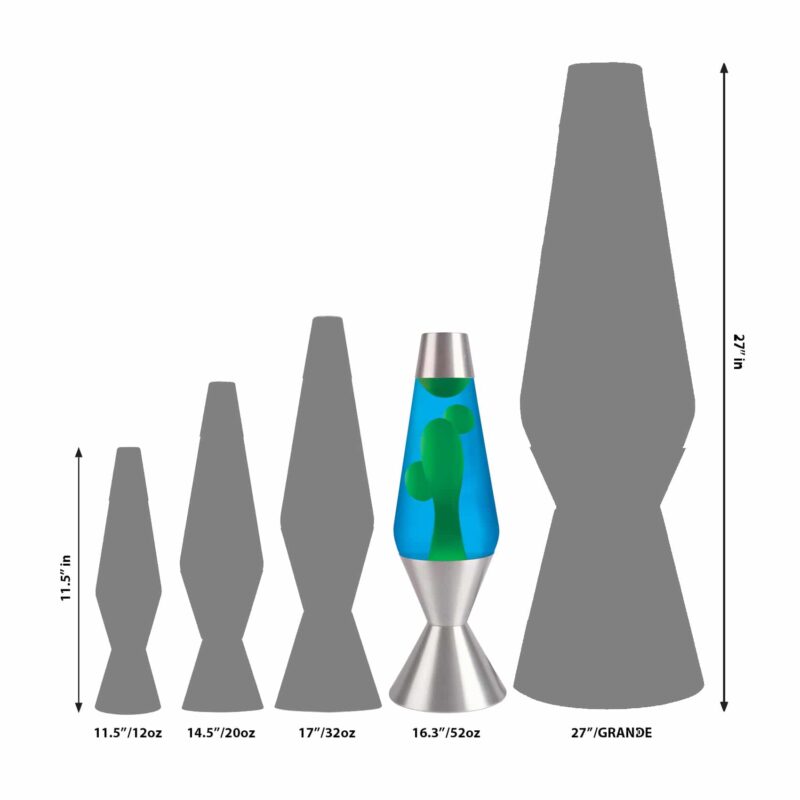 16.3″ LAVA Lamp – Yellow/Blue/Silver - US 1746