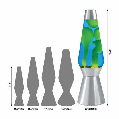 27″ LAVA Lamp Grande – Yellow/Blue/Silver - US 8547